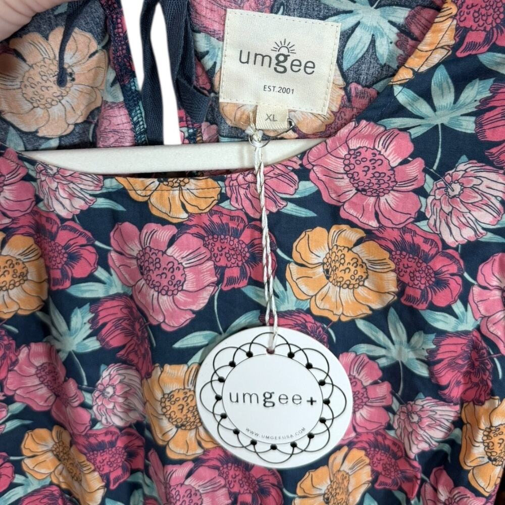 Umgee - NWT - Floral Scalloped Hem Dress - Size XL - Picture 3 of 7